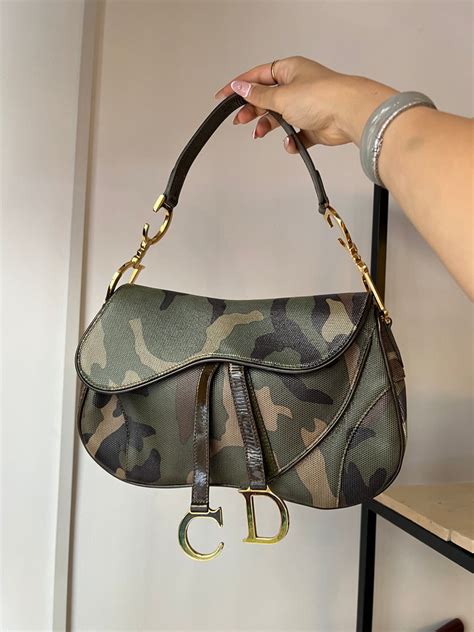 dior saddle bag camouflage|authentic dior saddle bag.